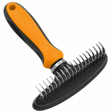 PETPURIFIERS Flex Series Undercoat Dematter Grooming Pet Rake, Orange - One Size PE3169819